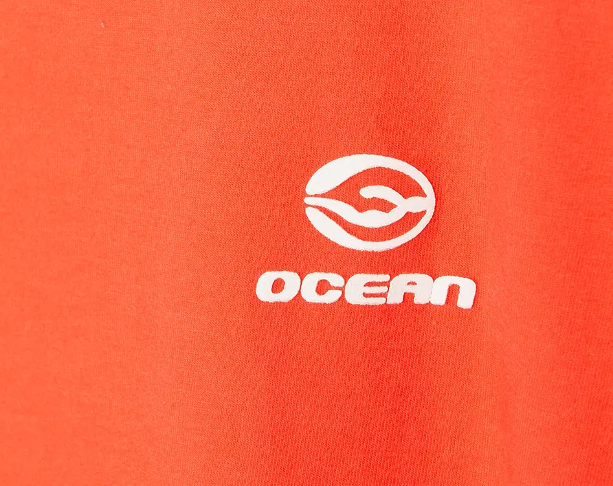 Cotton fabric with Ocean clothing logo