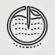 DALL·E 2024-12-20 01.22.54 - A black-and-white outline icon representing 'Embroidery,' featuring a needle threading fabric within a circular embroidery hoop. The design should be